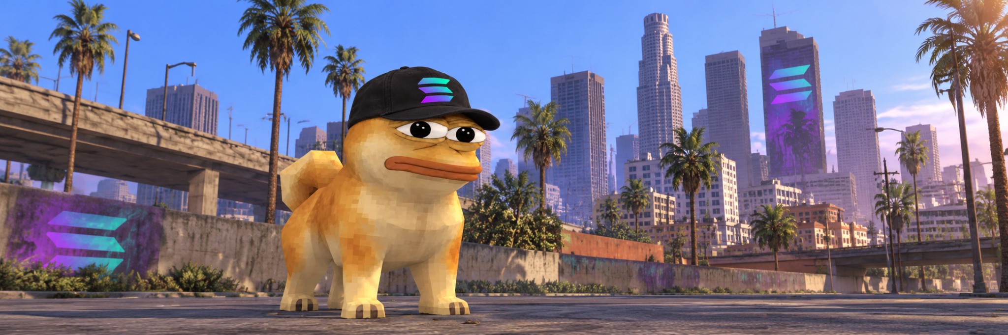Dope Wif Sol in a Los Angeles street scene at sunset